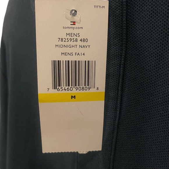 TOMMY HILFIGER Men's Short Sleeve 100% Cotton MIDNIGHT NAVY Blue Polo MEDIUM NWT - Picture 5 of 9